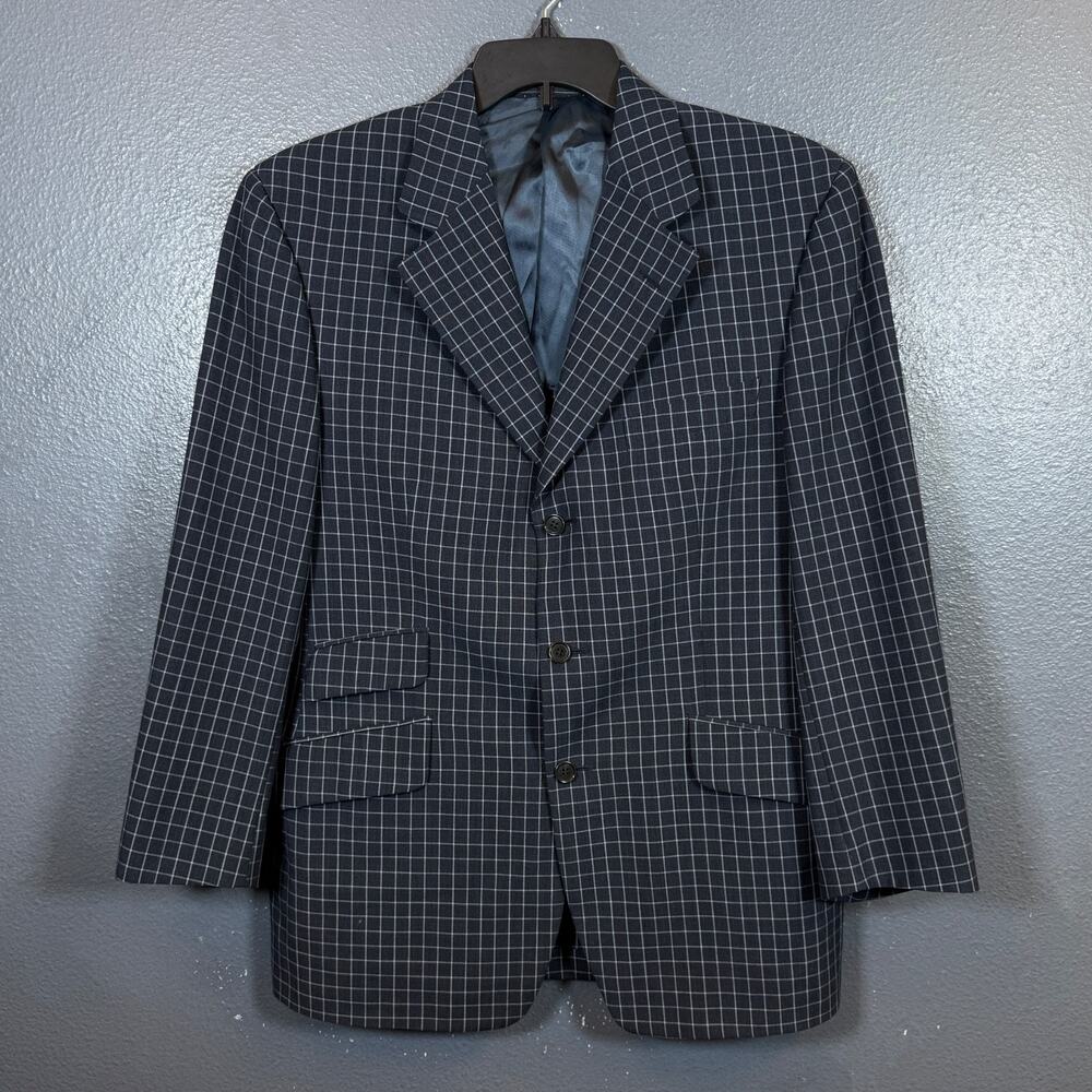 Alfred Dunhill 50eu men’s blue sport coat blazer 3 dots suit jacket 100% wool